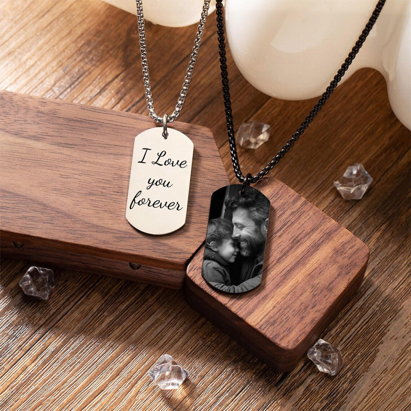 Customized Alloy Necklace With Lettering And Photo Exchange Vera Lux