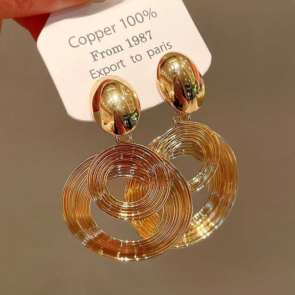 Metal Round Hoop Earrings, European American Cold Style, Bold Niche Hot Sale Jewelry Vera Lux
