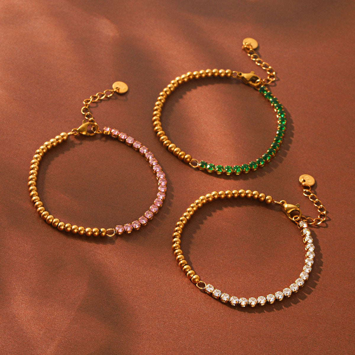 18k Gold-colored Stainless Steel Zircon Bracelet That Wont Fade Vera Lux