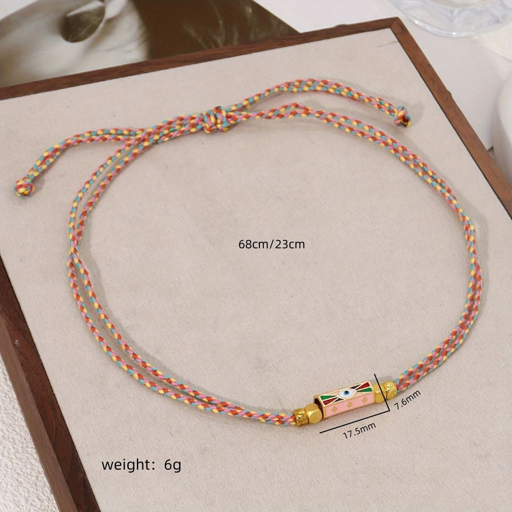 Bohemian style colorful love pendant necklace bracelet Vera Lux
