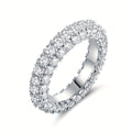Womens Minimalist, Versatile Three-stone Zircon Ring Vera Lux