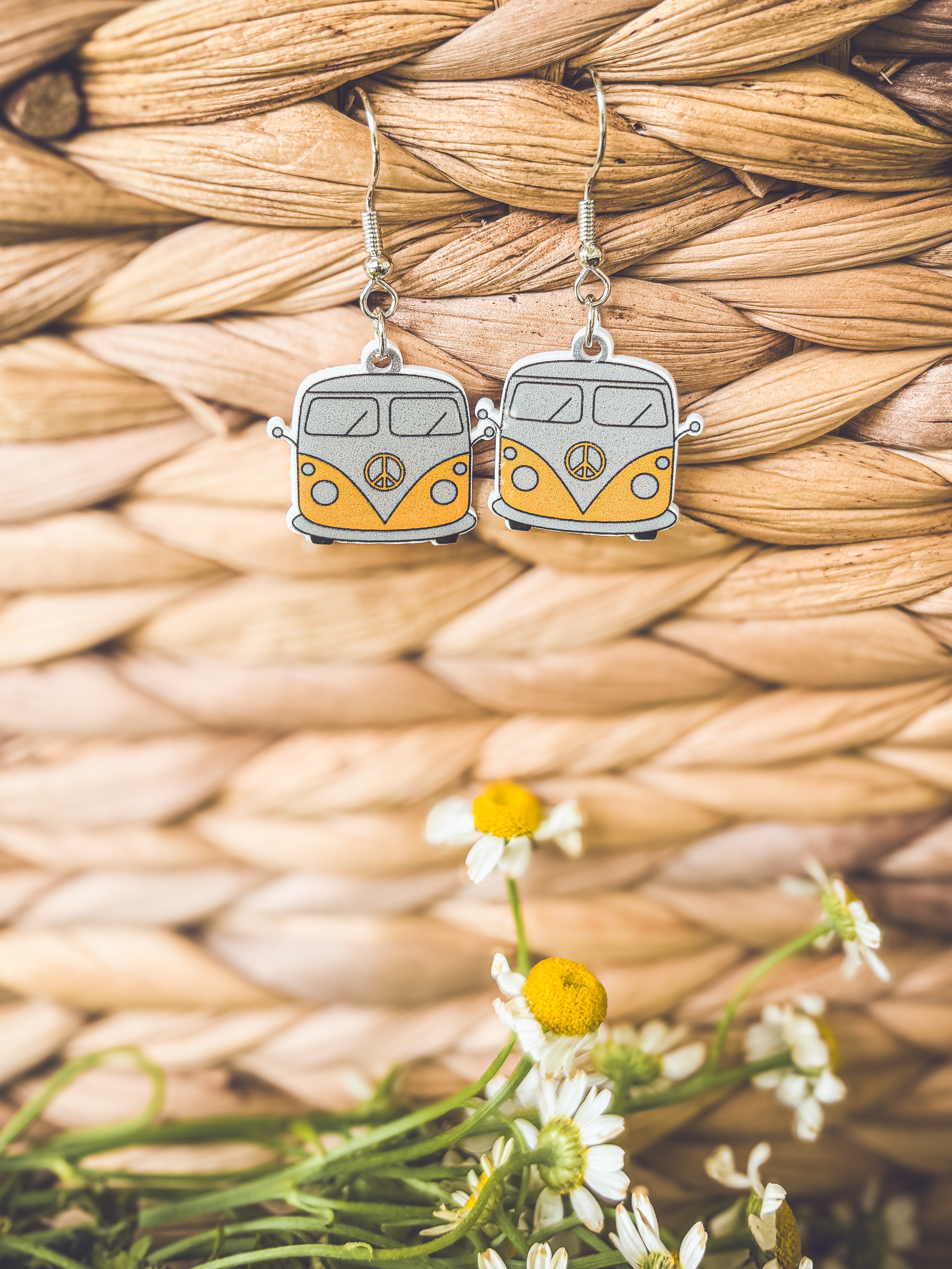 Adorable Vintage Van Earrings Rooted Home Goods