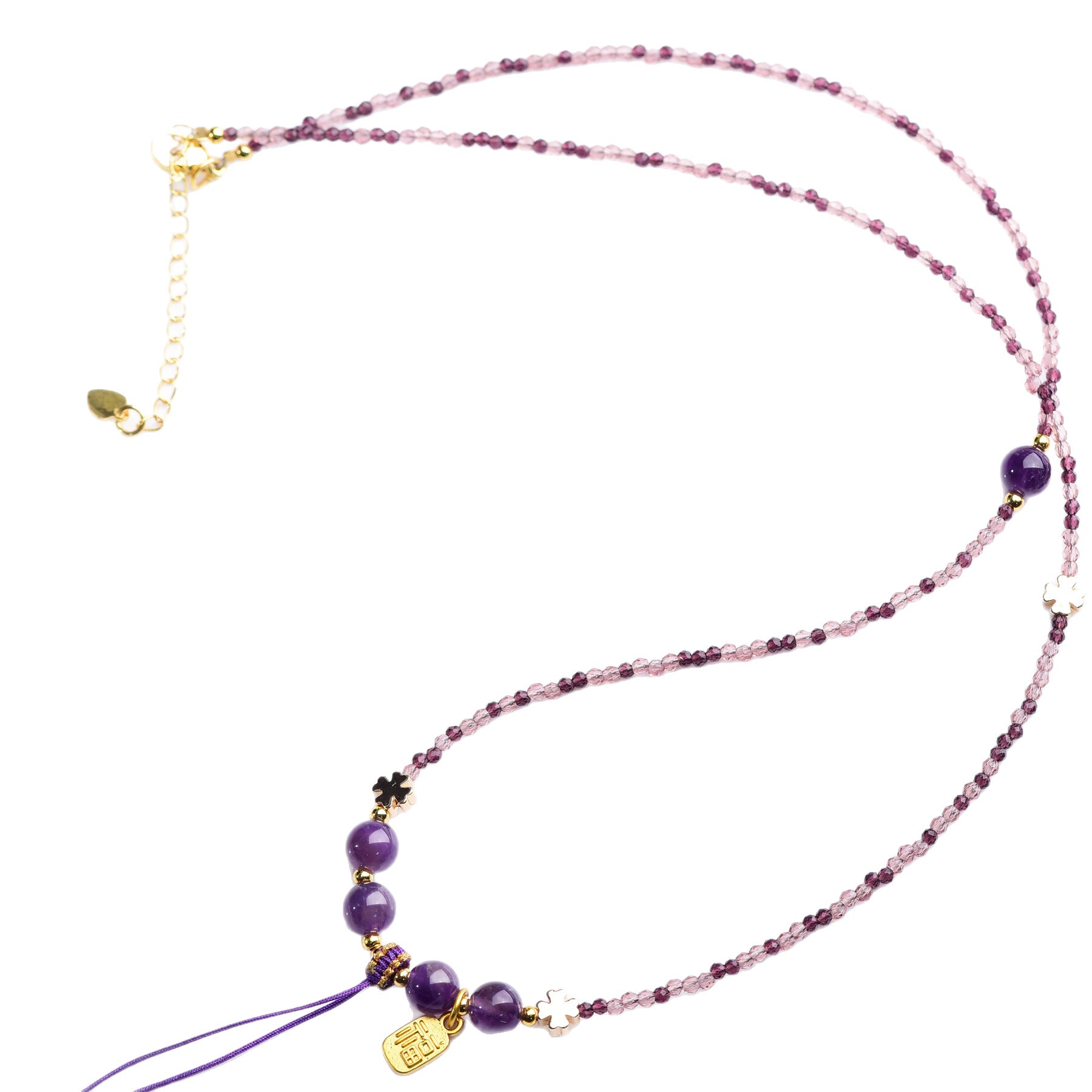 Niche High-end Jiuzi Li Fire Bead Clavicle Necklace Vera Lux