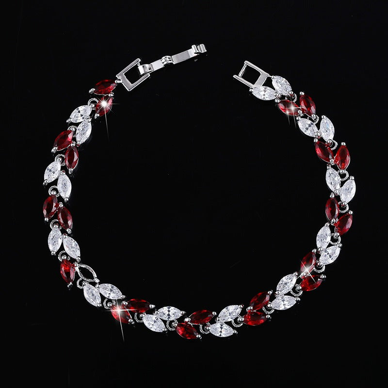 Small leaf zircon bracelet Vera Lux