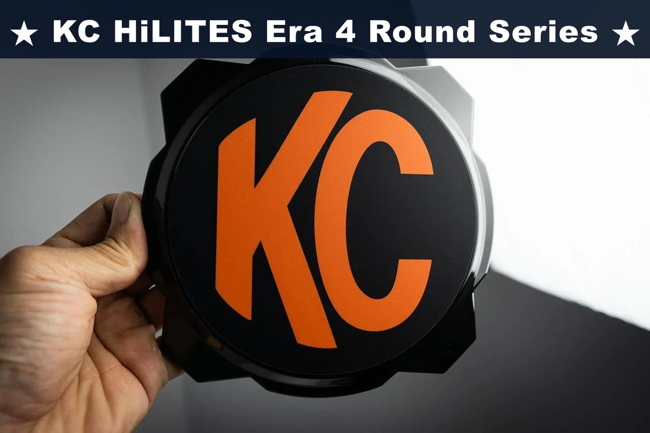 KC HiLITES Era 4 ROUND Series Light Cover Overlays - Universal StickerFab