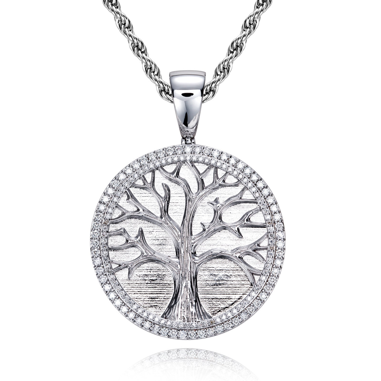 Minimalist Light-Luxury Copper Pendant With Diamonds Christmas Tree Design Vera Lux