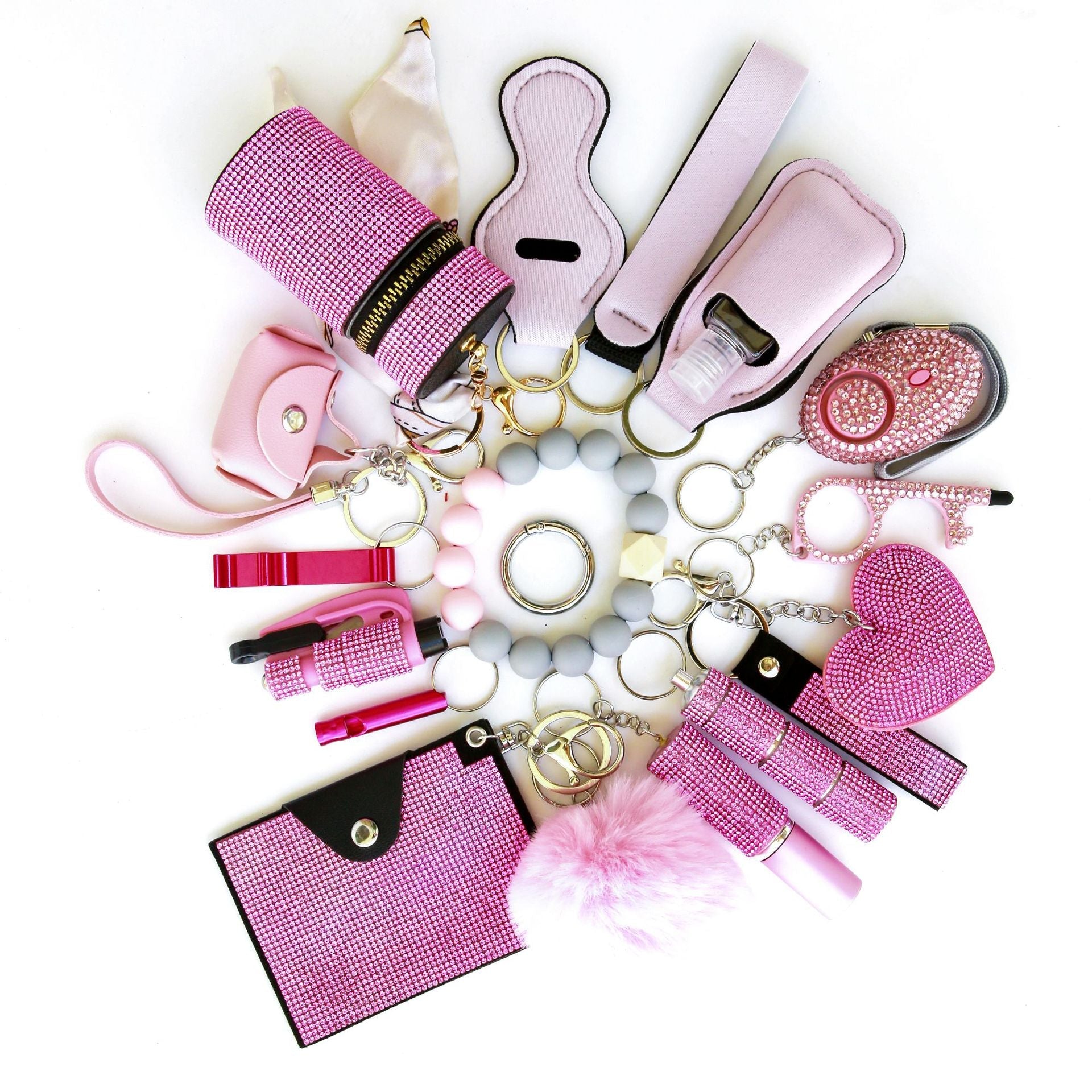 19-Piece Multifunctional Safety Defense Keychain Set Vera Lux