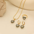 Crystal Heart Evil Eye Jewelry Set Vera Lux