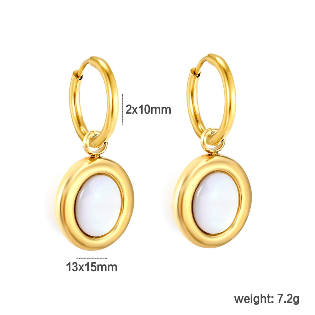 Gold-plated Stainless Steel White Shell Jewelry Vera Lux