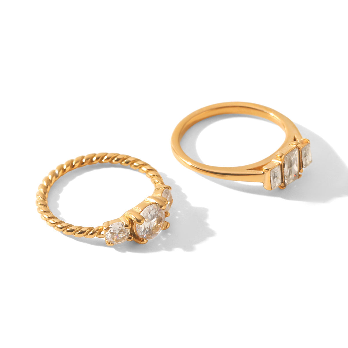 High-end Zircon Titanium Steel Ring Vera Lux