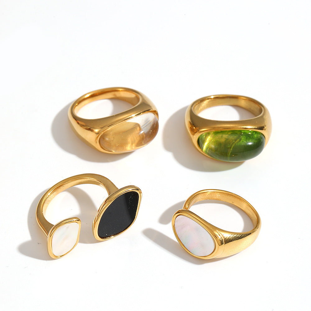 Fashionable And Elegant Cast Stainless Steel Ring For Women Vera Lux