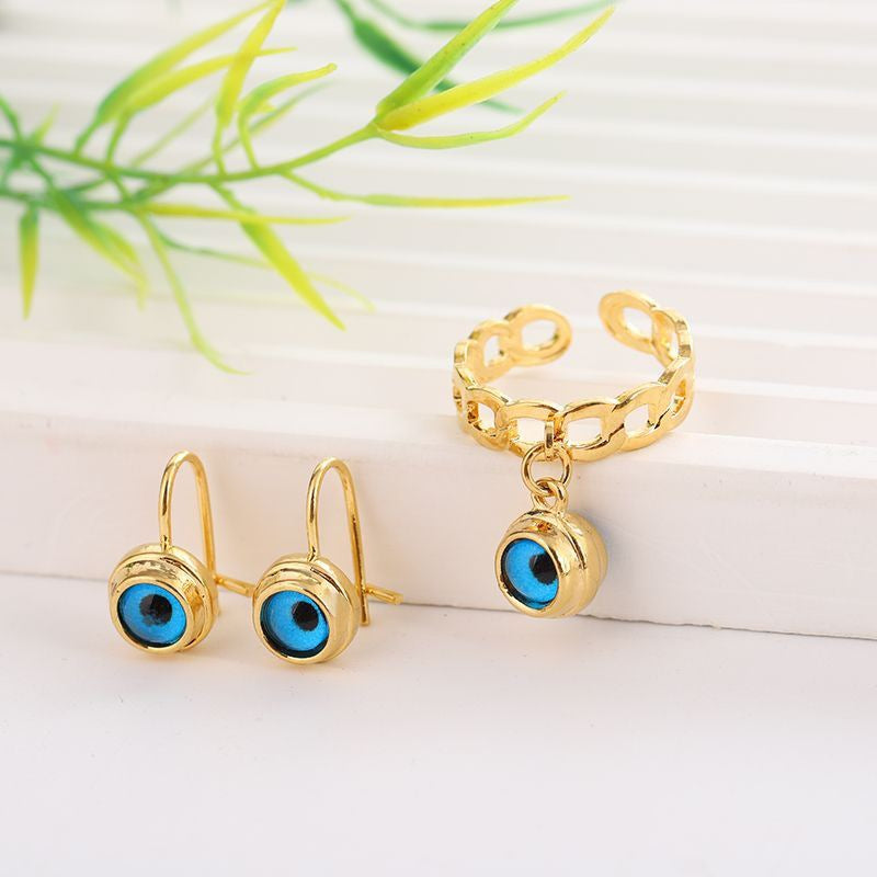 Blue Evil Eye Five Piece Jewelry Set Vera Lux