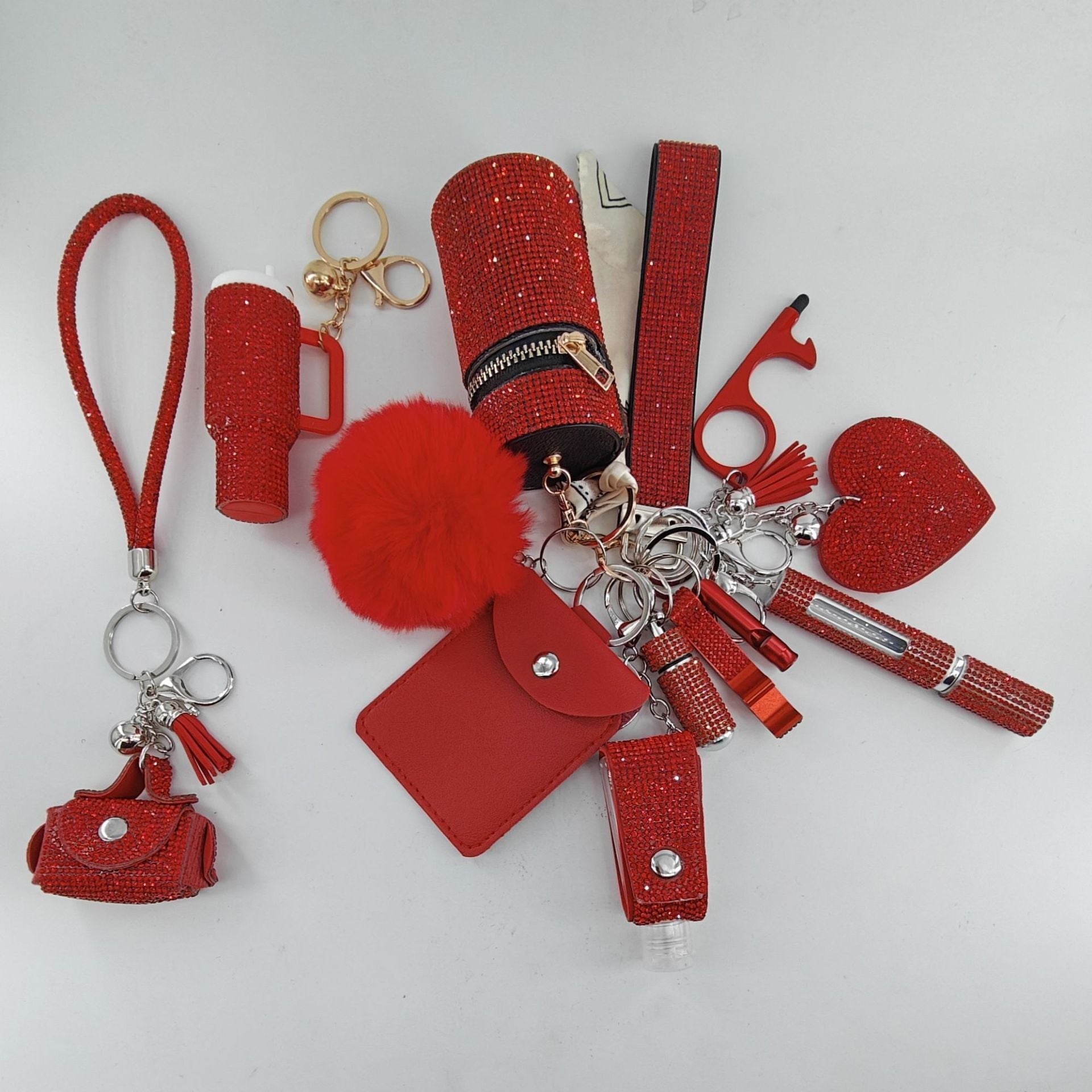13-Piece Self-Defense Mini Lipstick Keychain Set Vera Lux