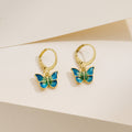 Japanese-Korean French-style Dripping-Oil Petite And Playful Butterfly Earrings Vera Lux