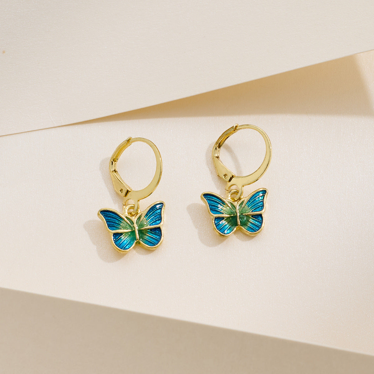 Japanese-Korean French-style Dripping-Oil Petite And Playful Butterfly Earrings Vera Lux