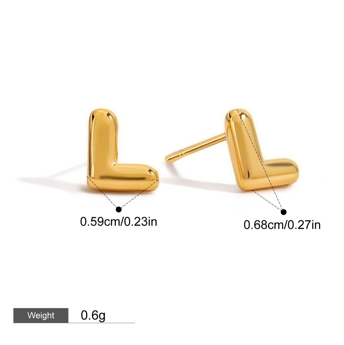 18K gold 26 letters design classic fashion earrings Vera Lux