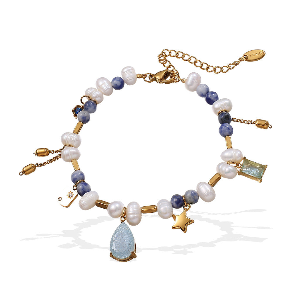 French-style Hong Kong-style Imperial-style Instagram-inspired Minimalist Luxury Design, Noble Feeling, Zircon, Natural Pearl, Exquisite Necklace, Collar Chain Necklace Vera Lux