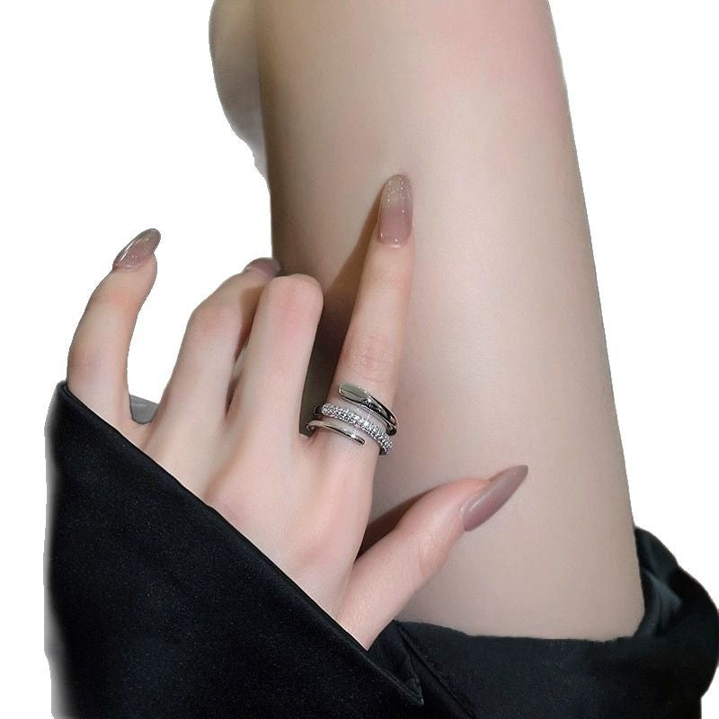 High Grade Open Ring Women, Minimalist Design, Trendy Internet Celebrity Style Jewelry Vera Lux