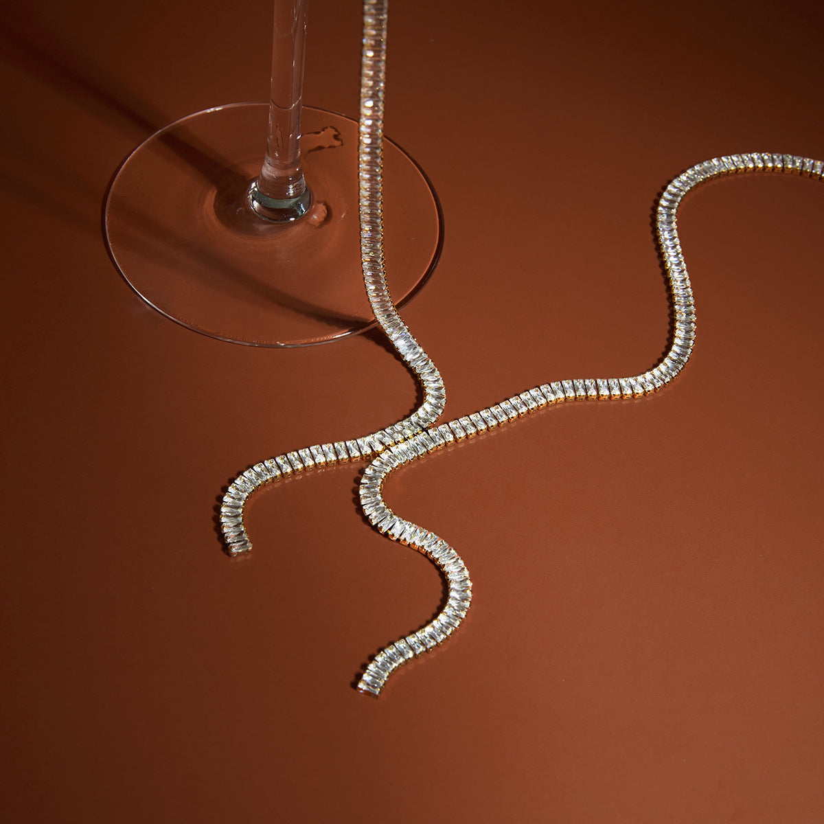 Stainless Steel Zircon Y Necklace Vera Lux