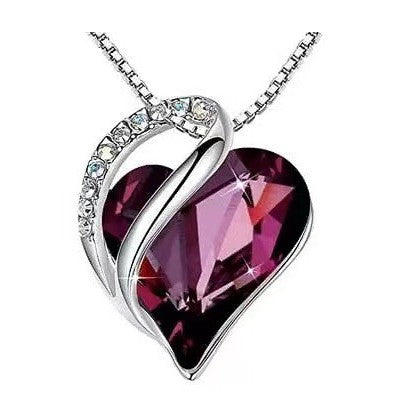 Geometric Heart Of The Ocean Crystal Necklace High-End Vera Lux