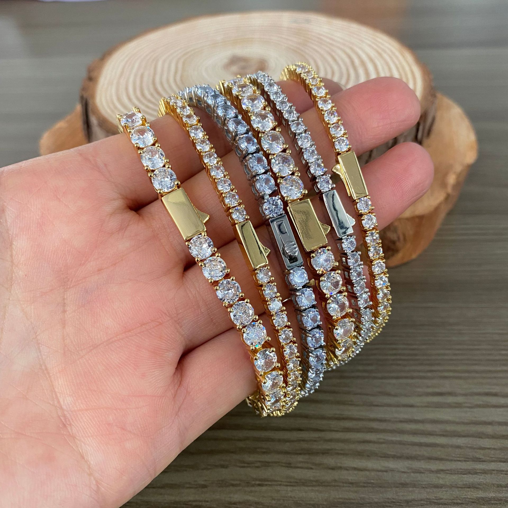 Stainless Steel Titanium Steel Zircon Bracelet Vera Lux