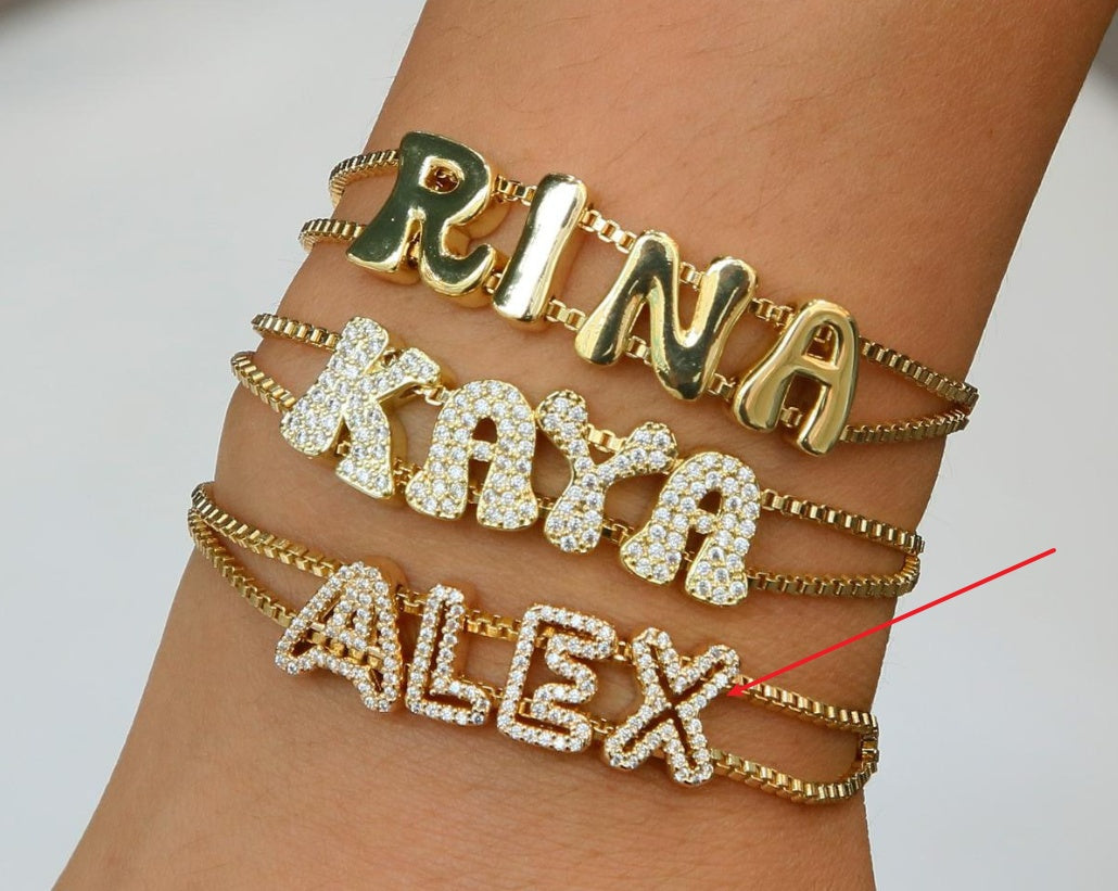 Personalized Bracelet With Combined Names Vera Lux