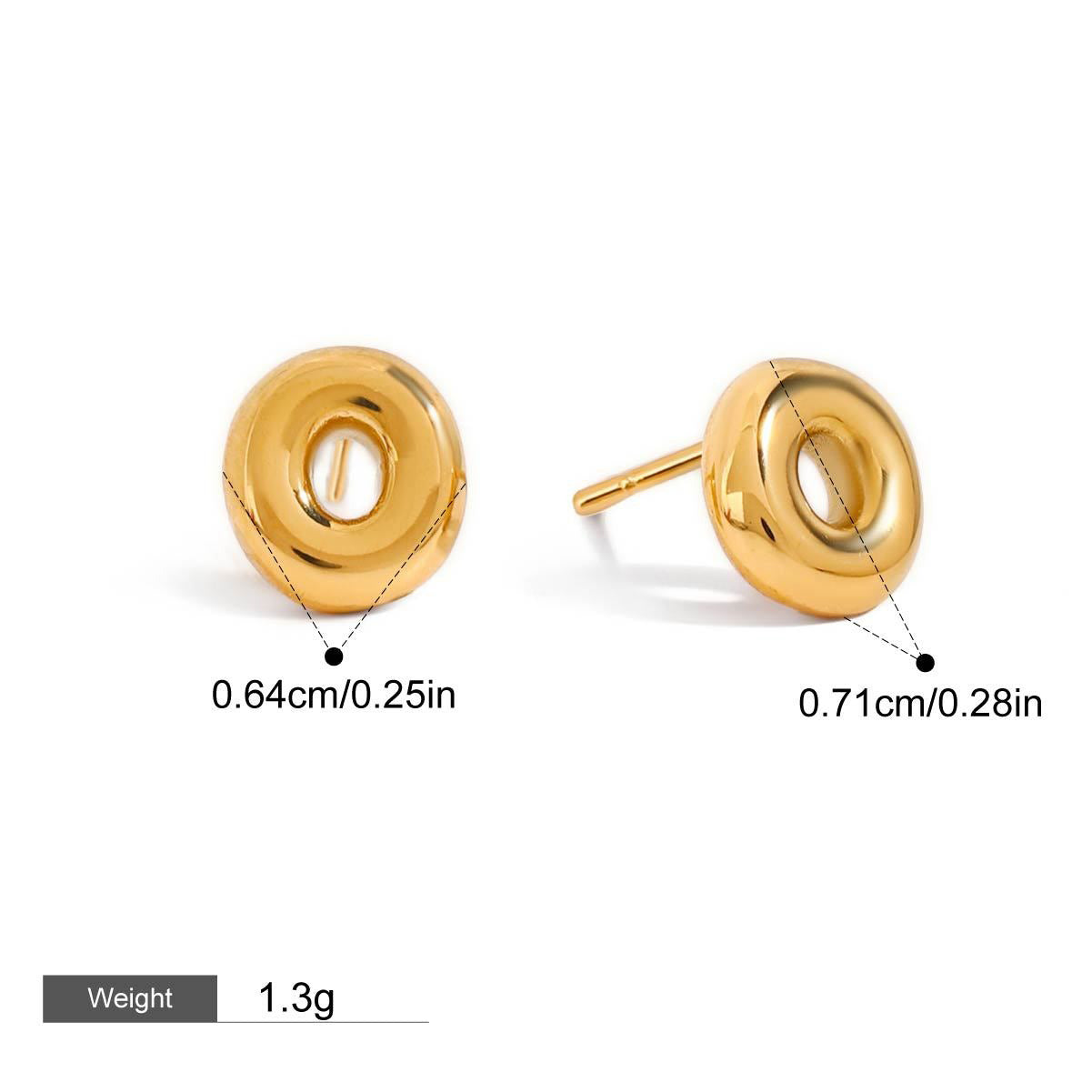 18K gold 26 letters design classic fashion earrings Vera Lux