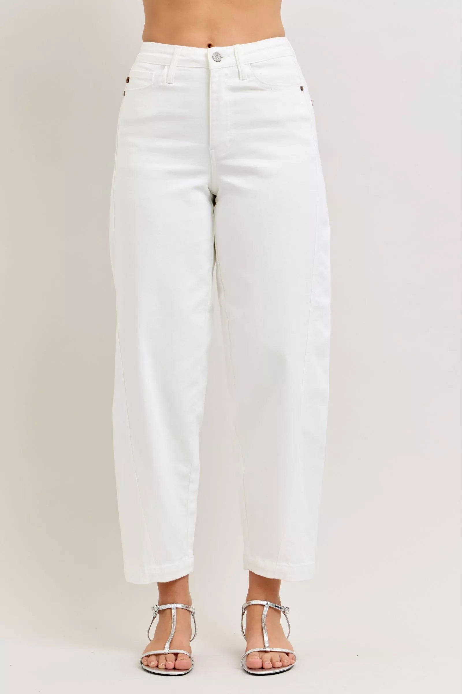 Judy Blue High-Waisted Rigid Magic Panel Barrel Jeans Shopimist