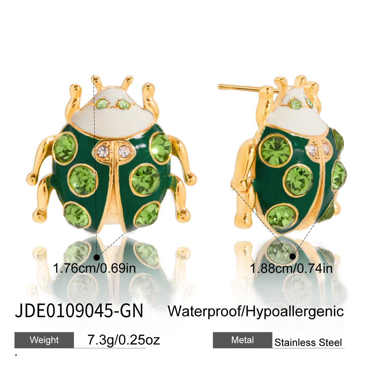 Colorful Insect Stud Earrings Collection Vera Lux