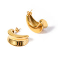 18k gold crescent-shaped design trendy and personalized earrings Vera Lux
