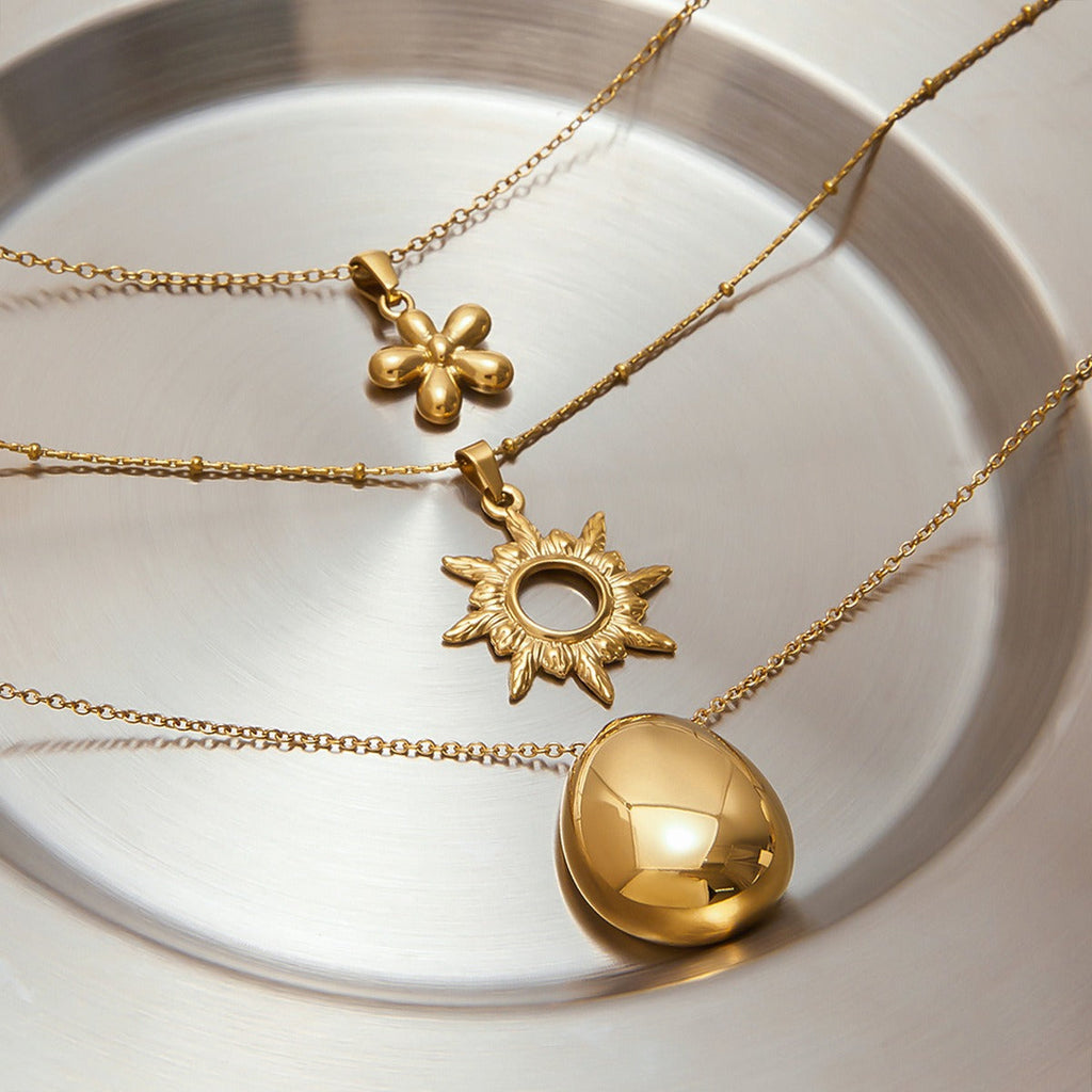 18K Gold Geometric Design Trendy Personality Necklace Vera Lux