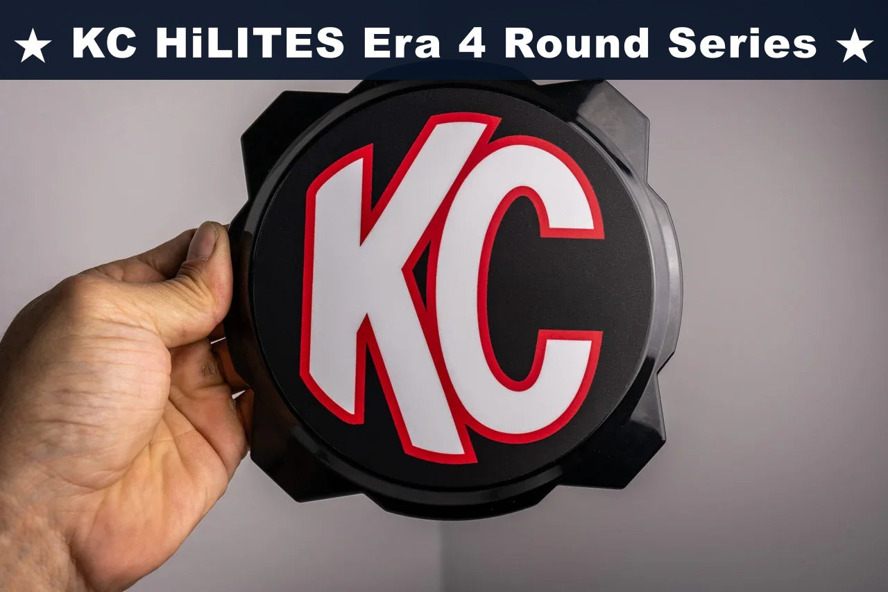 KC HiLITES Era 4 ROUND Series Light Cover Overlays - Universal StickerFab