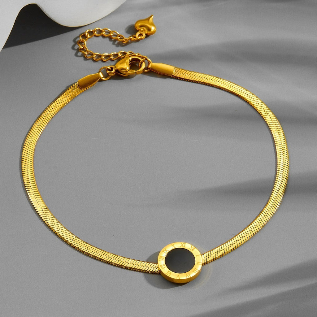 18K gold light luxury exquisite Roman numeral bracelet Vera Lux