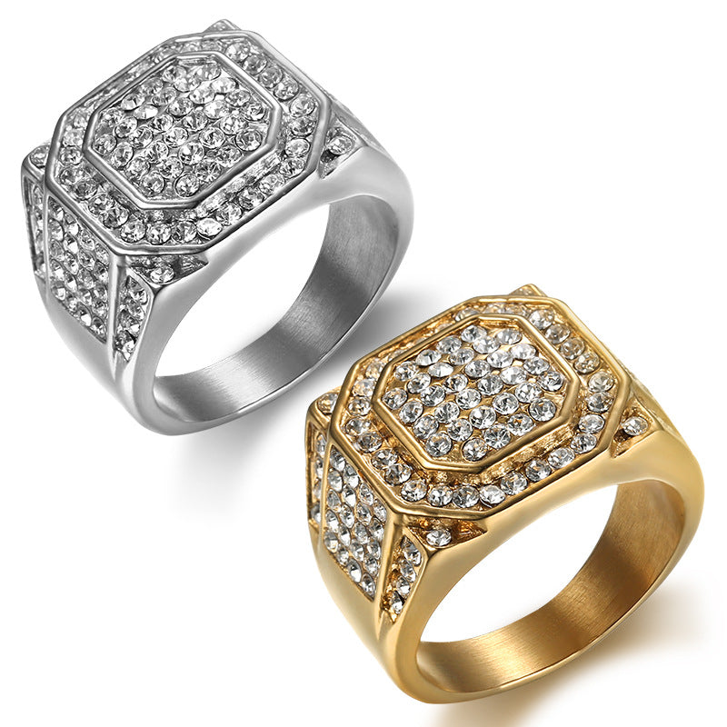 Full-Crystal Luxury Hip-Hop Men's Ring Vera Lux