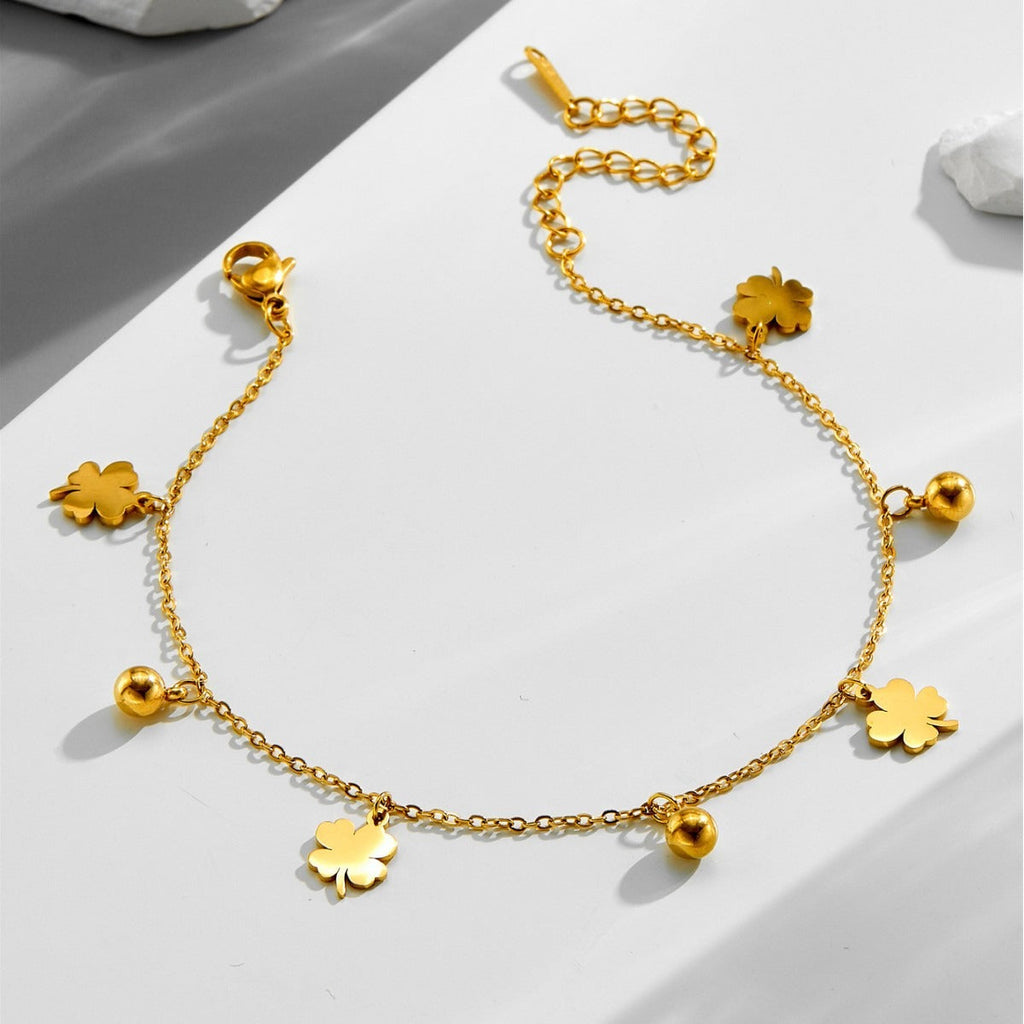 Gold Four-Leaf Clover Luxury Bracelet Vera Lux