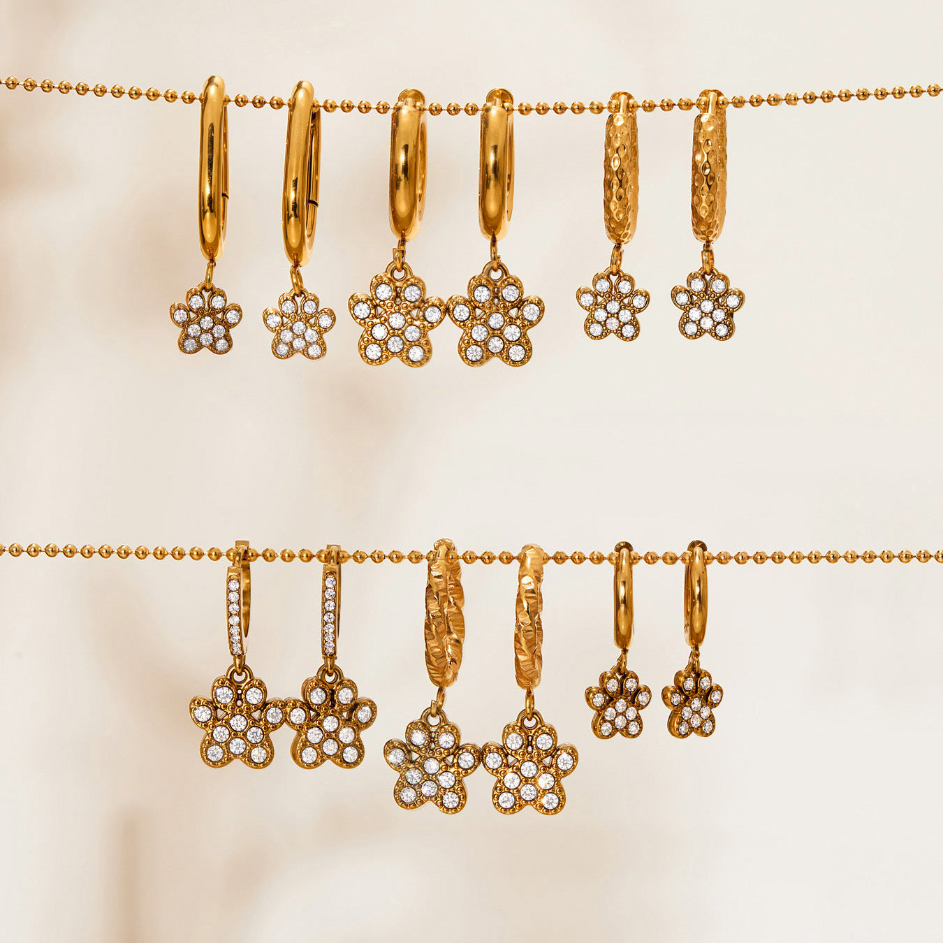 Exquisite And Dainty Bear-claw Pendant Earrings Vera Lux