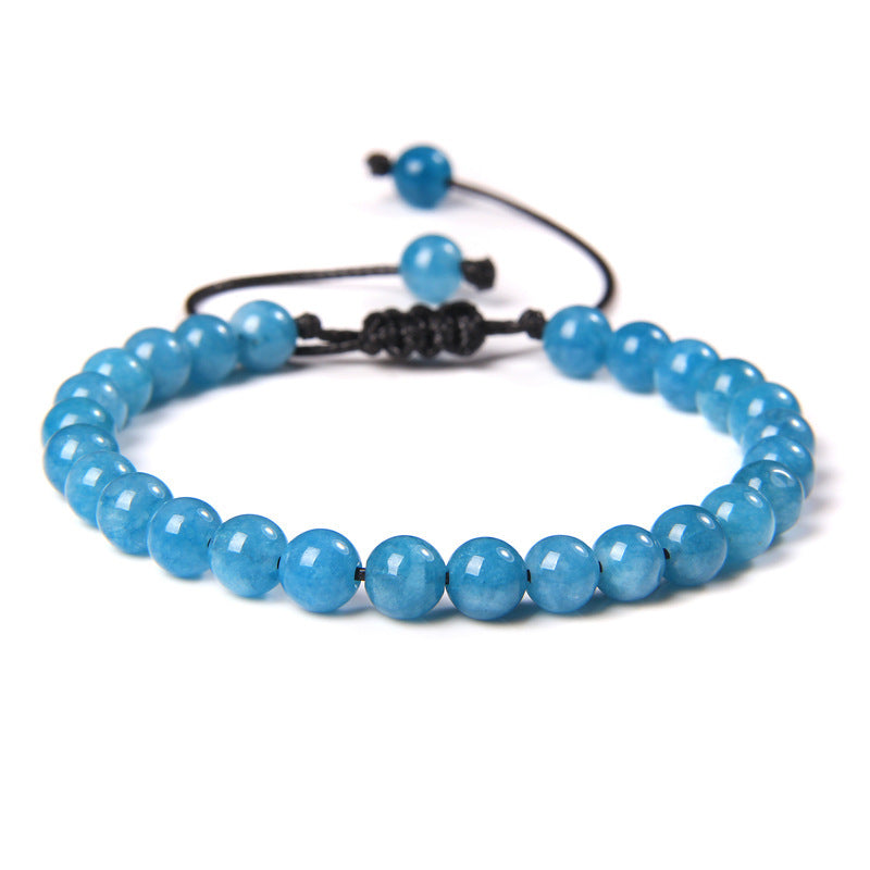 6mm Natural Stone Beads Womens Bracelet Yoga Energy Sports Vera Lux