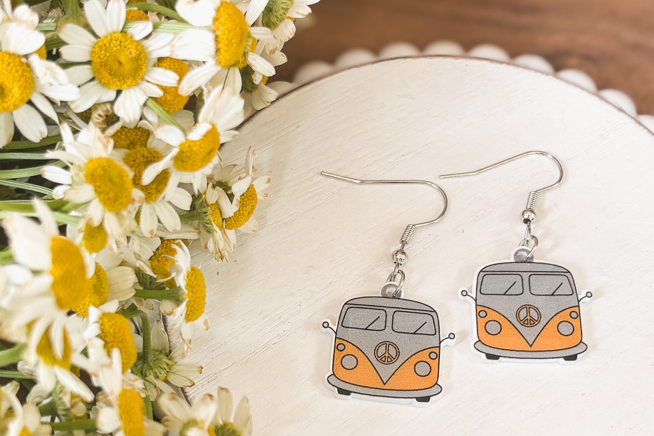 Adorable Vintage Van Earrings Rooted Home Goods
