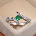 Fashionable Round Zircon Ring For Women Vera Lux