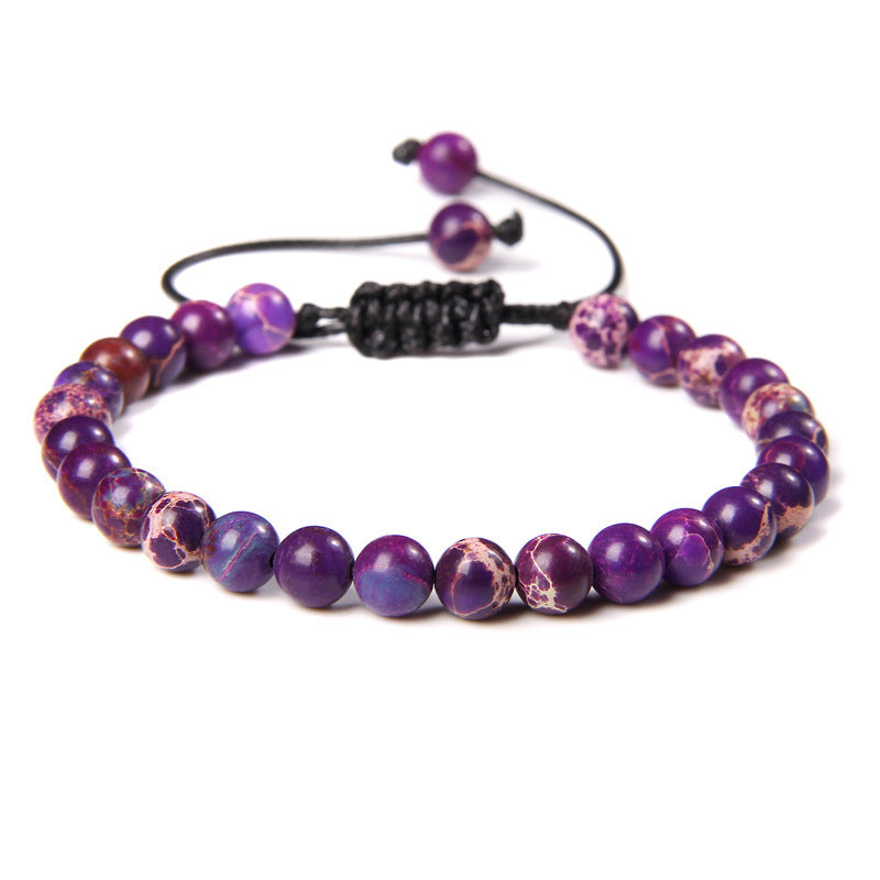 6mm Natural Stone Beads Womens Bracelet Yoga Energy Sports Vera Lux