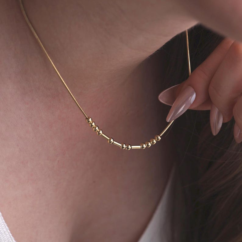 Customized Morse Code Name Necklace Vera Lux