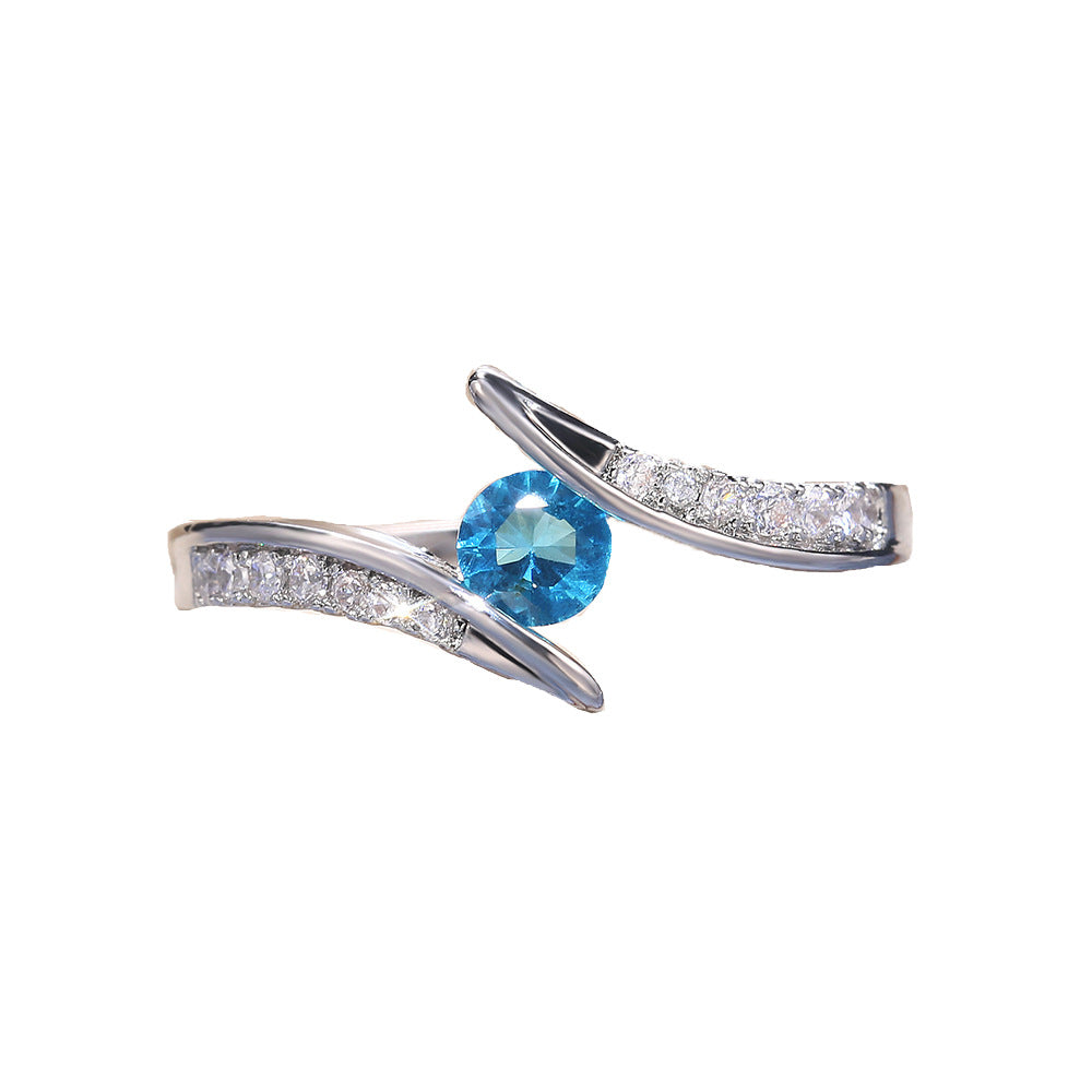 Fashionable Round Zircon Ring For Women Vera Lux