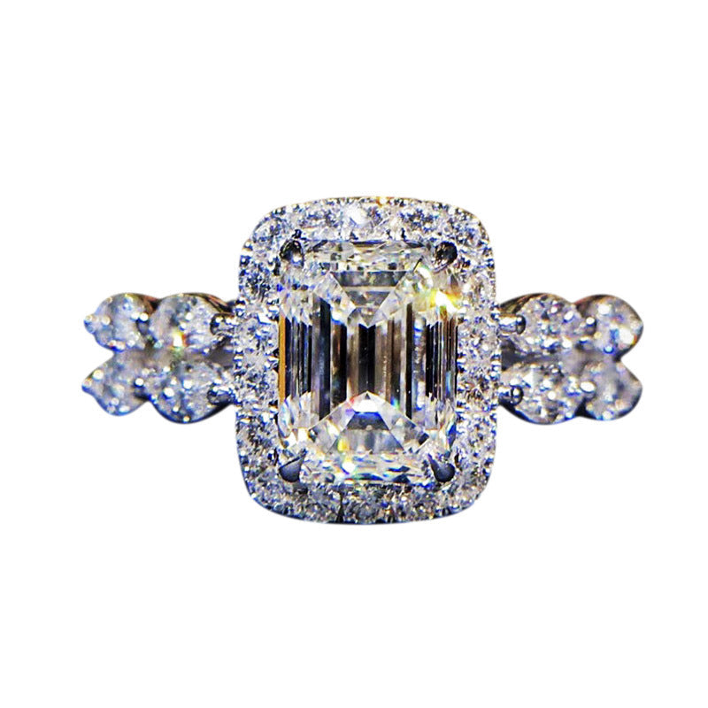 Princess Cut Simulated Diamond Ring For Women, Fancy Shape Engagement  Wedding Ring Vera Lux