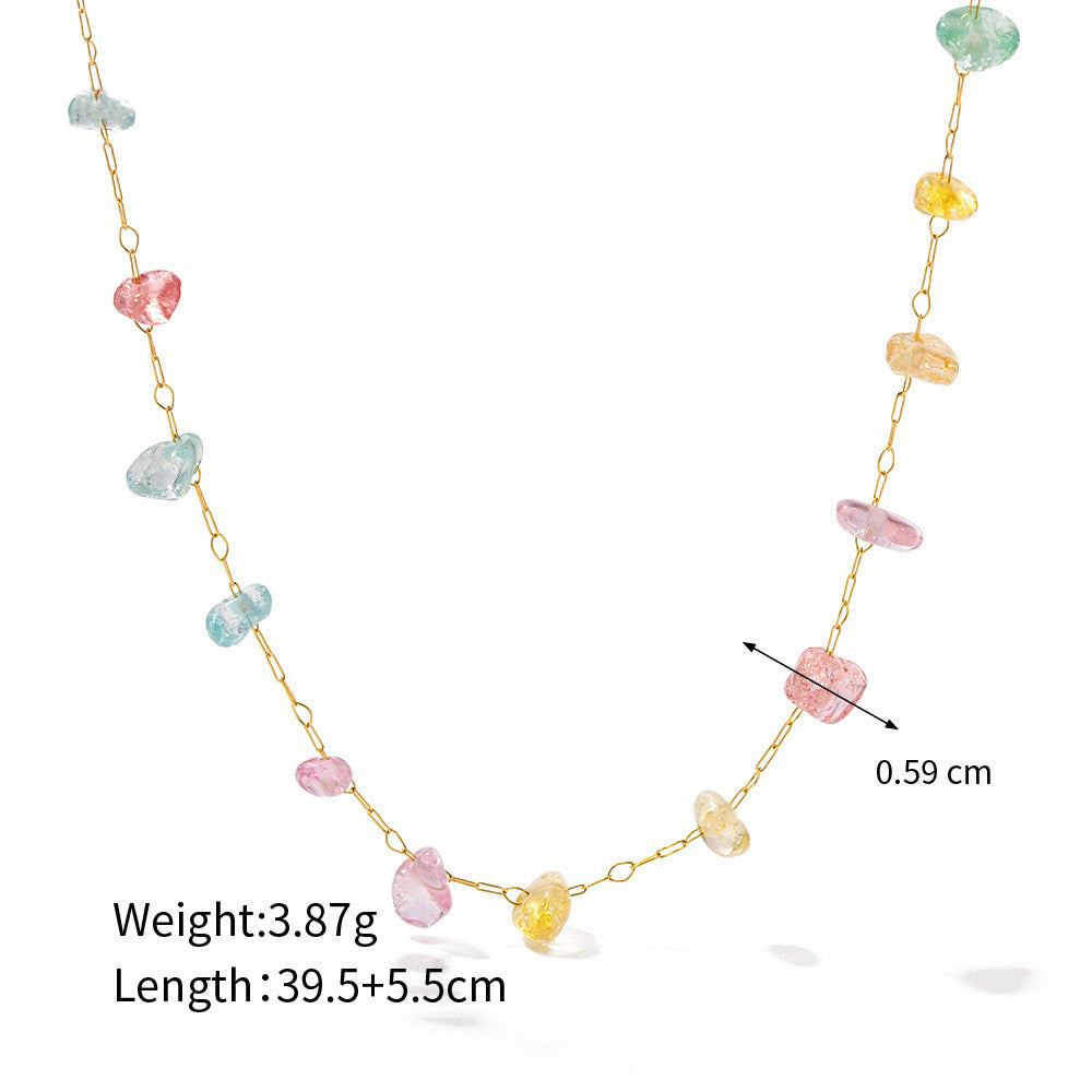 18K Gold Geometric Design Trendy Personality Necklace Vera Lux