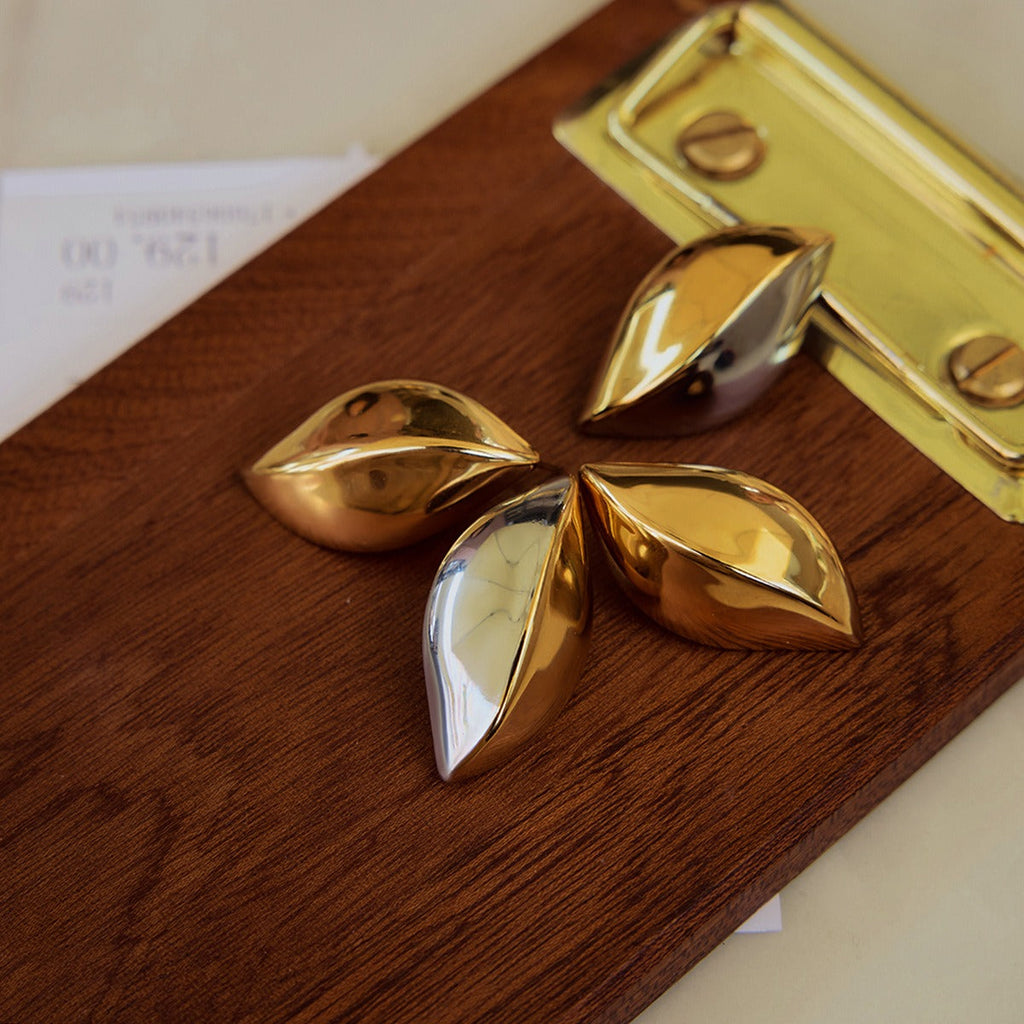 18K gold geometric shape with gold and silver color matching design simple personality earrings Vera Lux