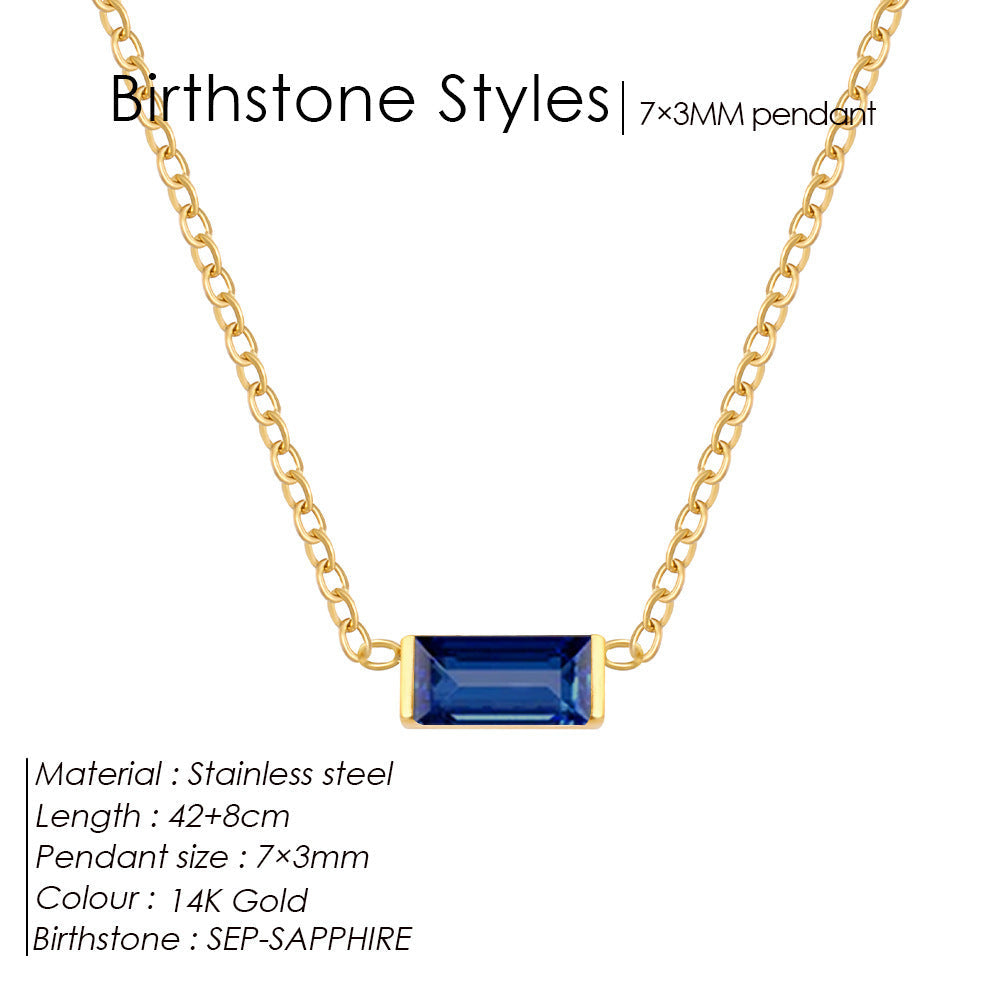 18K Gold-plated Layered Choker With A December Birthstone Pendant Vera Lux