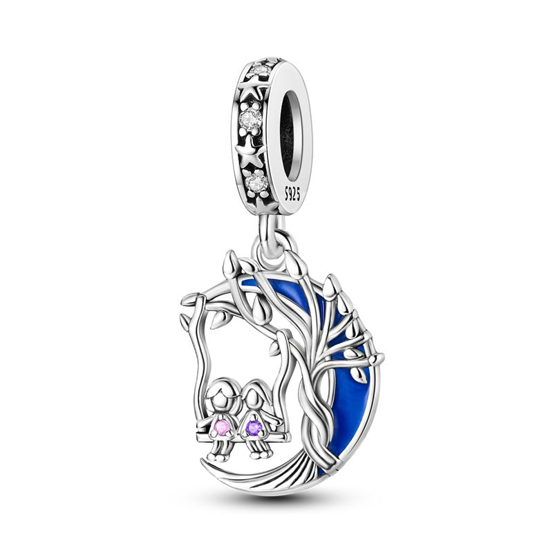 Sisterhood Friendship PendantSilverplated Beaded Heart Bestie Gift Vera Lux