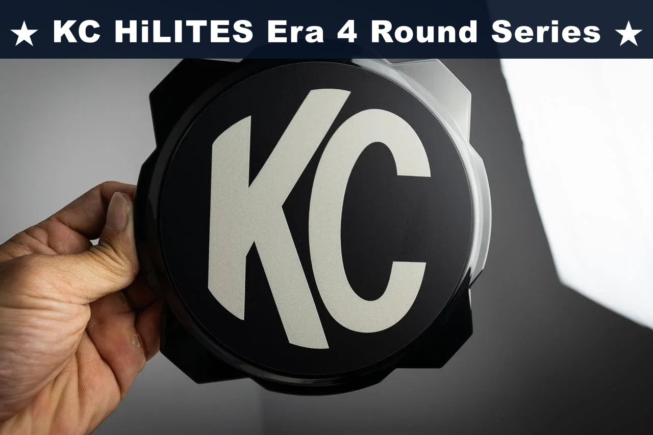 KC HiLITES Era 4 ROUND Series Light Cover Overlays - Universal StickerFab