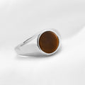 Stainless Steel Ring With Cats-eye Gemstone Vera Lux