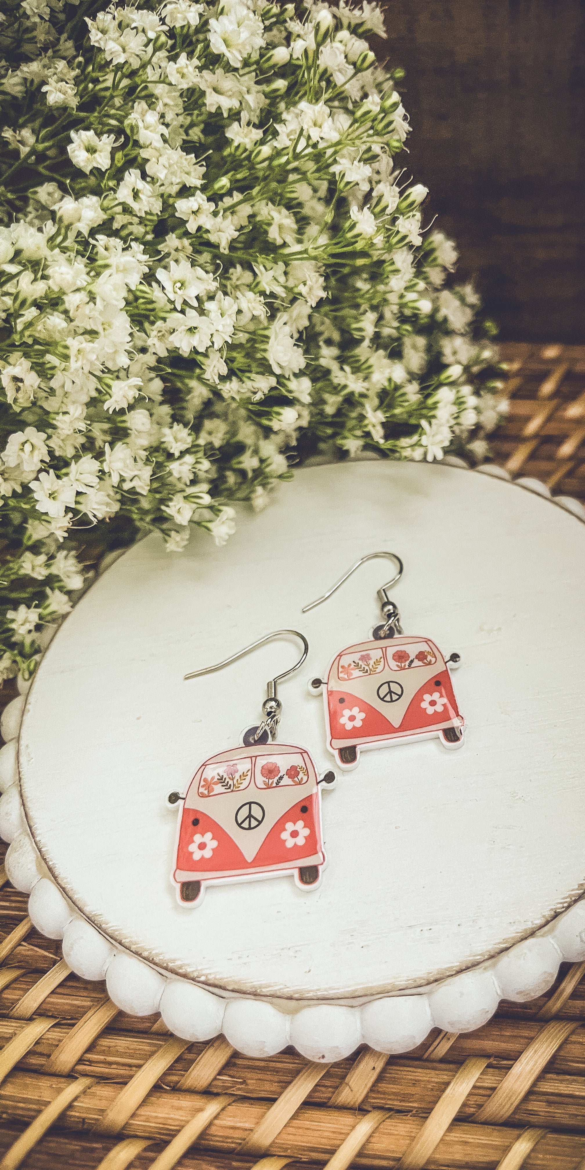 Adorable Vintage Van Earrings Rooted Home Goods
